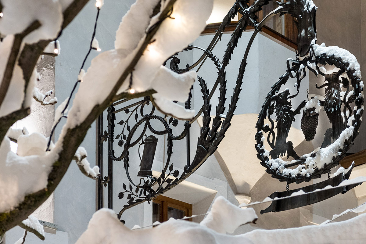 Ringhiera in metallo ornata - Hotel Spangla
